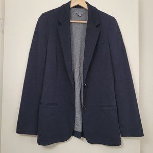 Vince Women Wool Blazer Navy Two Button Career Work Office Classic Jacket size 8